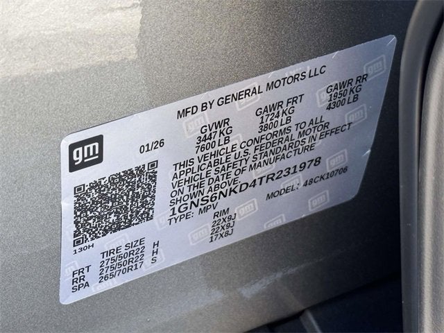 2026 Chevrolet Tahoe LT