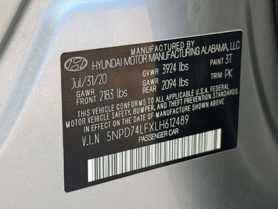 2020 Hyundai Elantra SE