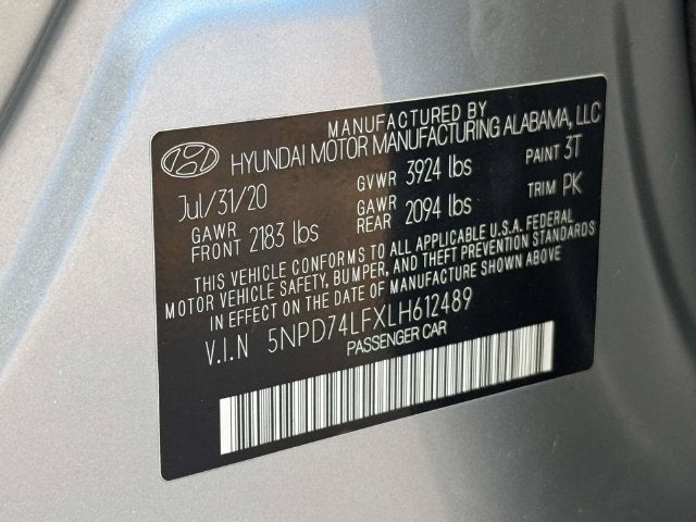 2020 Hyundai Elantra SE